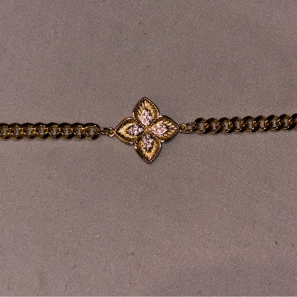 14k gold filled with cz stones bracelet new